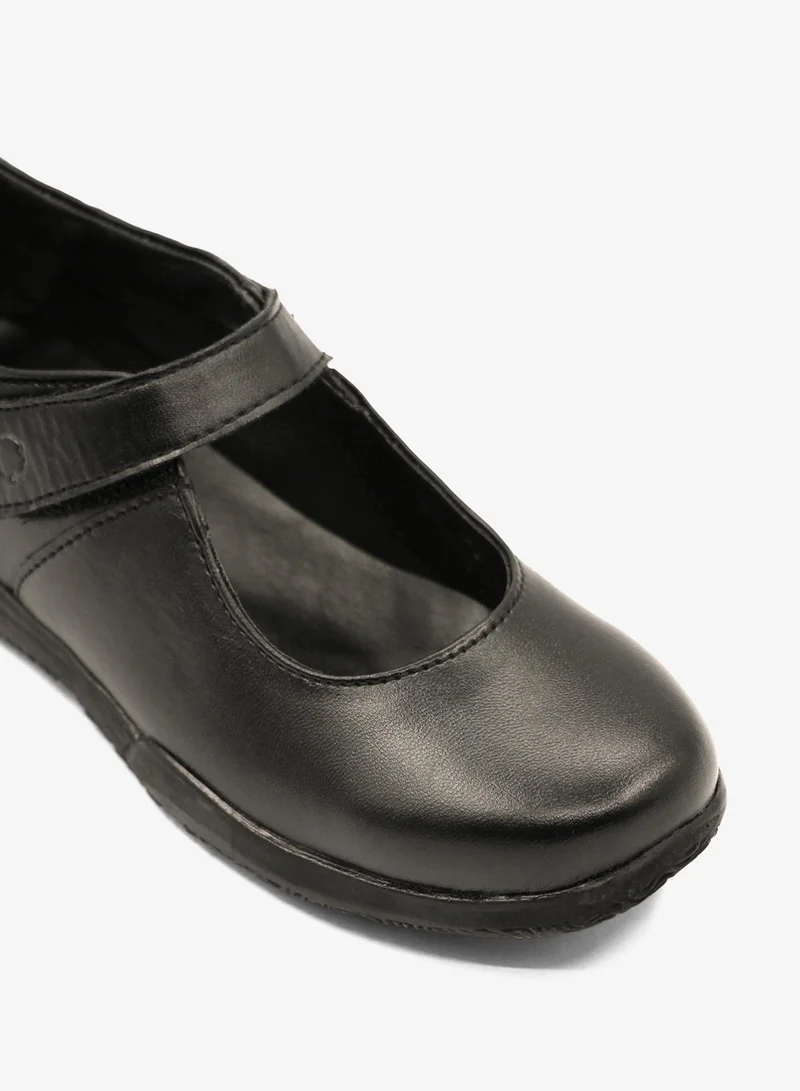 Geoomnii Black Girls School Shoes – Comfortable Black Formal Uniform Footwear for Daily Wear | Non-Slip Sole, Durable Stitching, Cushioned Insole | Back to School Essentials for Women | Best Price UAE