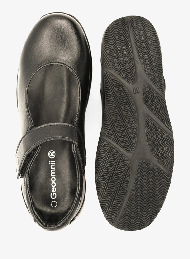 Geoomnii Black Girls School Shoes – Comfortable Black Formal Uniform Footwear for Daily Wear | Non-Slip Sole, Durable Stitching, Cushioned Insole | Back to School Essentials for Women | Best Price UAE