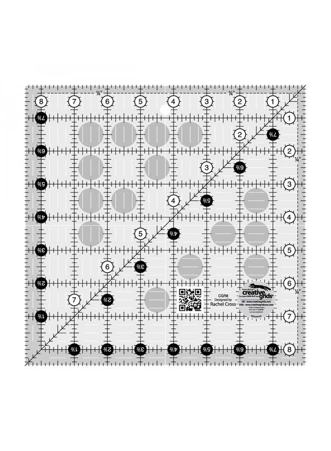 Besecou Creative Grid 8.5" Square Quilting Ruler Template CGR8