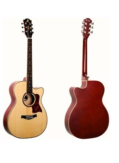 Megarya Swift Horse Series Premium Full Size Guitar 40 inch Cutaway Acoustic Guitar with Spruce Wood Matte Finish Acoustic Guitar Color : Natural  - Image 3