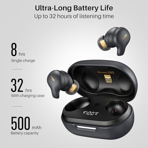 TOZO سماعات أذن لاسلكية TOZO Golden X1 مع سائق توازن و سائق ديناميكي هجين، سماعات بلوتوث OrigX Pro، LDAC وصوت عالي الدقة لاسلكي، سماعة رأس مع إلغاء الضوضاء النشط والبيئي - Image 4