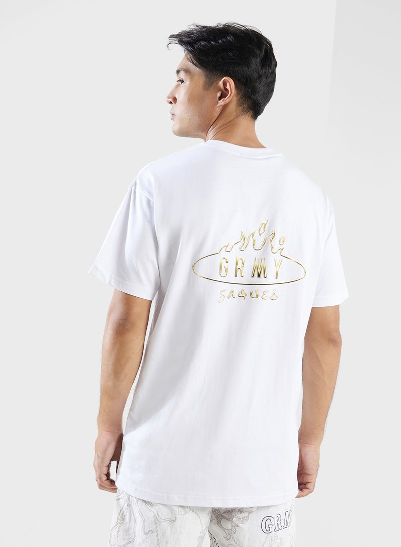 Grimey Burn In Flames The Anvil Regular T-Shirt - Image 2