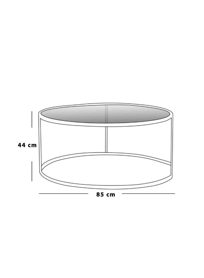Al Home Alhome Chic Brown & Gold Center Table - 85×44 cm - Image 2
