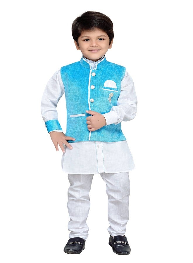 AJ Dezines كورتا بيجاما عادي للأطفال من AJ DEZINES (7004-FIROZI_6 (6-7 سنوات)) - Image 1