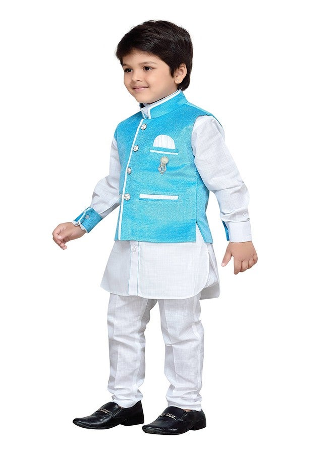 AJ Dezines كورتا بيجاما عادي للأطفال من AJ DEZINES (7004-FIROZI_6 (6-7 سنوات)) - Image 2