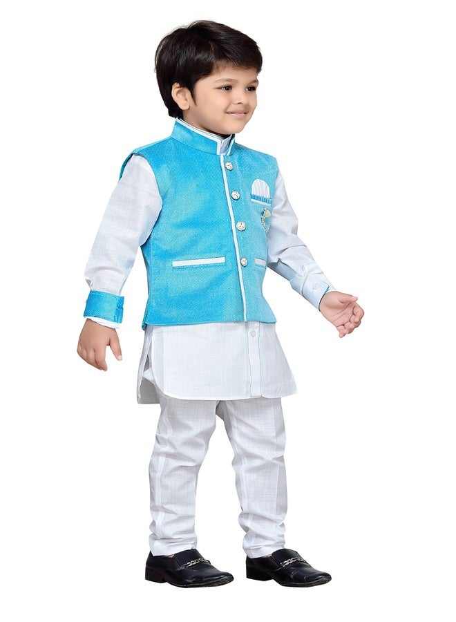 AJ Dezines كورتا بيجاما عادي للأطفال من AJ DEZINES (7004-FIROZI_6 (6-7 سنوات)) - Image 4