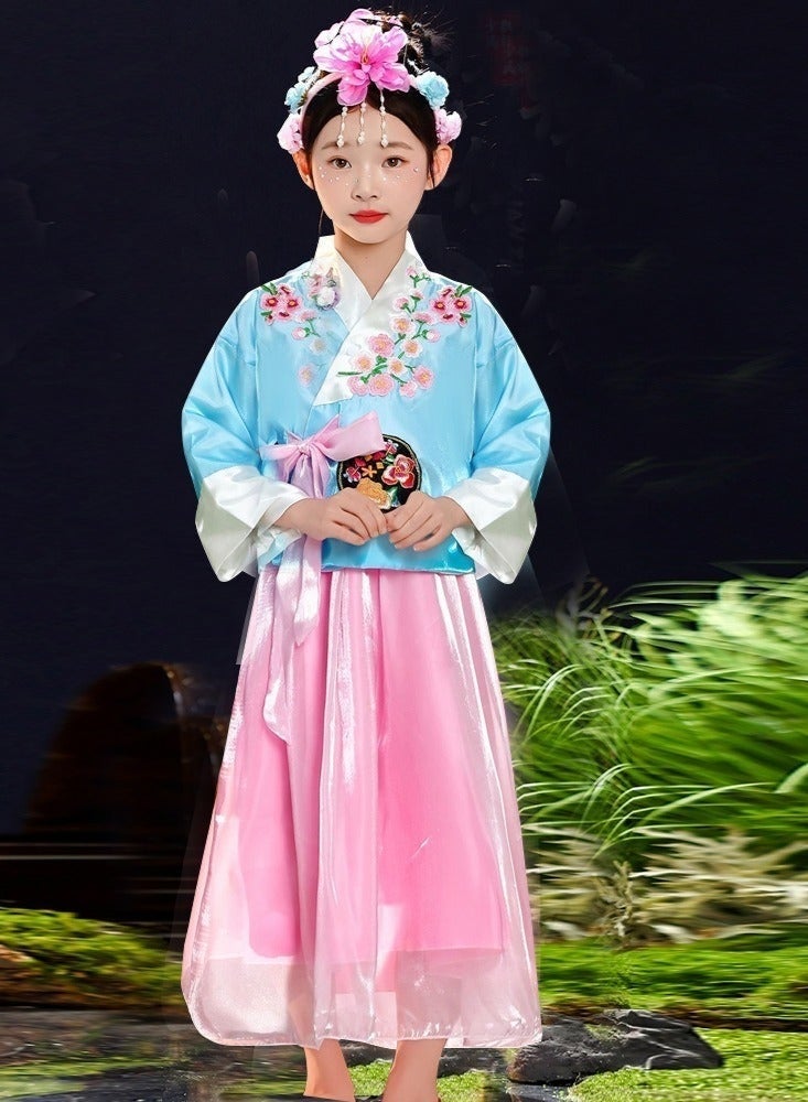 Girl Hanbok Dance Dress Korea Traditional Dress Cosplay Outfit National Halloween Costume Kids Dance Performance Wear - Image 5