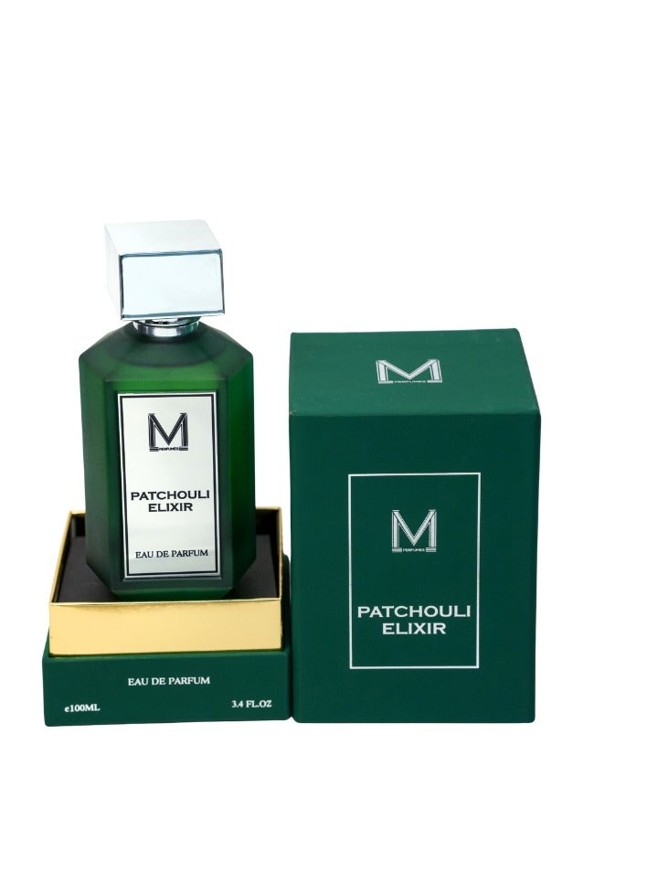 VM PERFUMES Patchouli Elixir Eau de Parfum 100ml – Oriental Woody Unisex Fragrance with Geranium, Lavender, Patchouli & Rose - Image 5