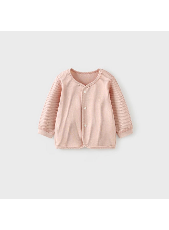 Tongtai Baby Top Spring And Autumn Season Baby Clothes Children's Homewear Underwear Autumn Wear Seamless Long Sleeve Cardigan Top - Image 2