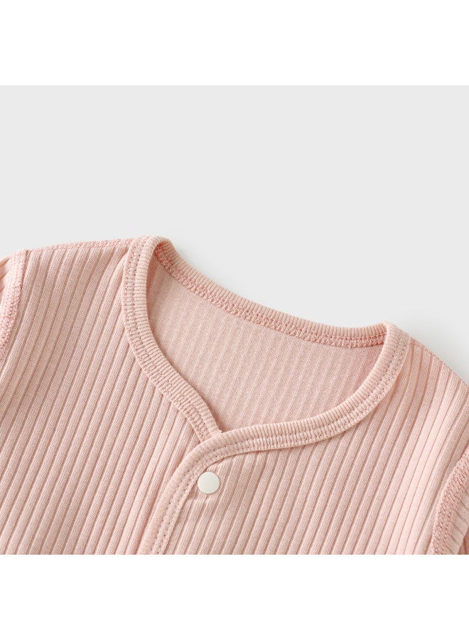 Tongtai Baby Top Spring And Autumn Season Baby Clothes Children's Homewear Underwear Autumn Wear Seamless Long Sleeve Cardigan Top - Image 4