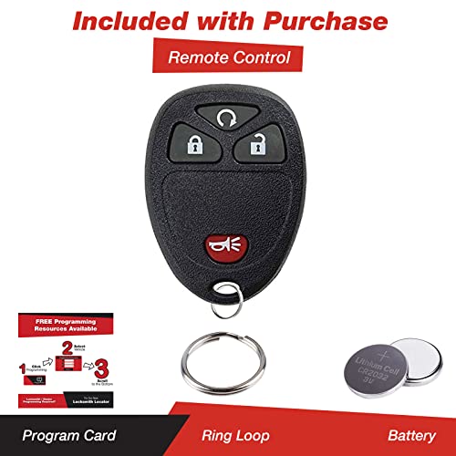 KeylessOption Keyless Entry Remote Control Car Key Fob Replacement for 15114374 - Image 2