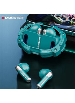 Monsters Bluetooth Monster-XKT10 Pro Wireless Sports Earphones with Mic Waterproof Noise Reduction Bluetooth 5.3 Green  - Image 1