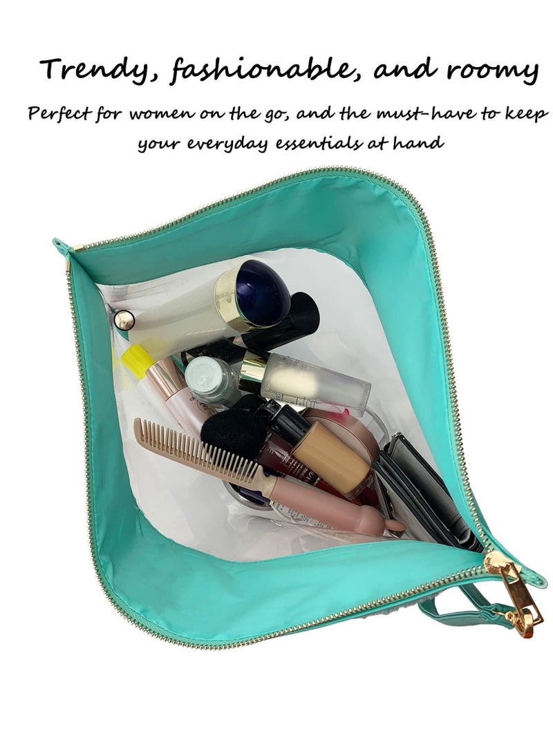 Generic Clear Stadium Purse Bag, Chenille Letter Travel Patch Pouch, Snack Makeup Wristlet  - Image 4