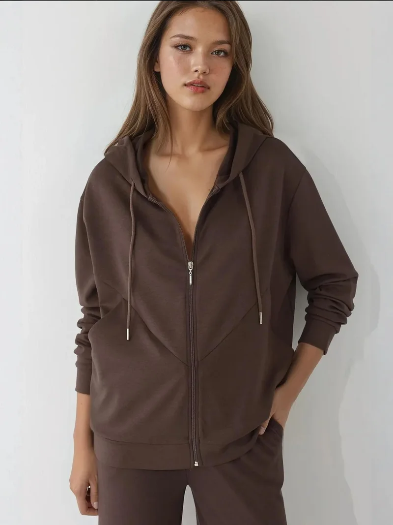 HICCUP Soft Touch Full Zip Hoodie Sweatshirt