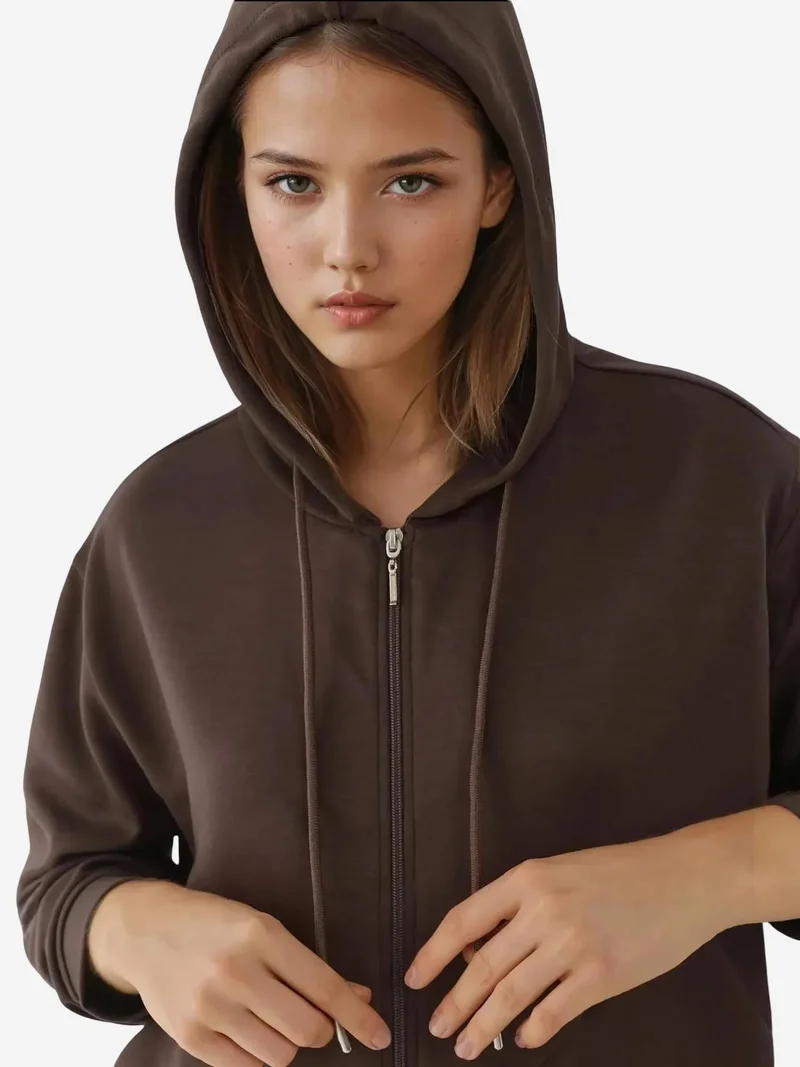HICCUP Soft Touch Full Zip Hoodie Sweatshirt