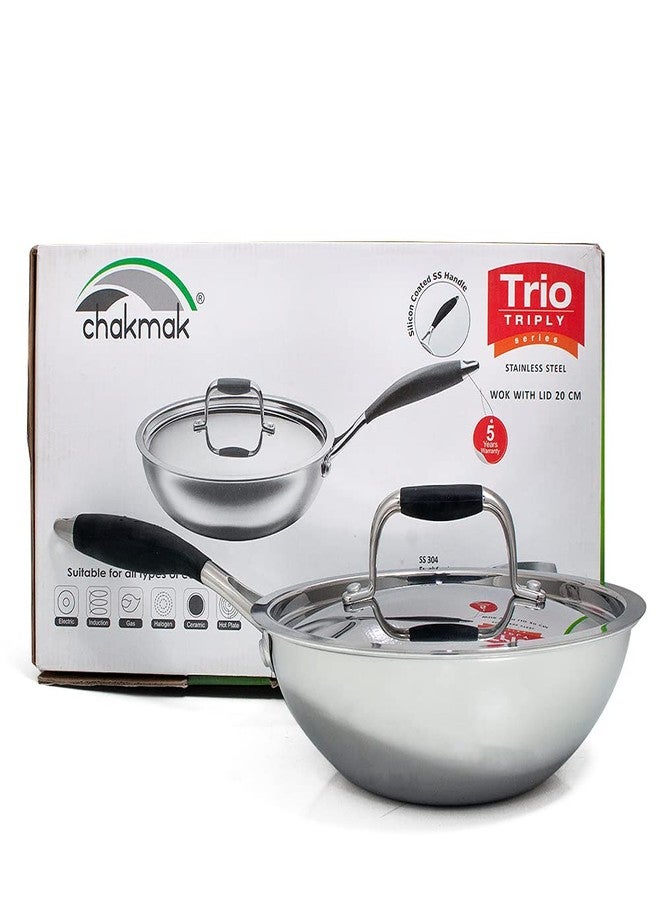 Chakmak TRIPLY KADHAI Long Handle Trio 20 CM - Image 2