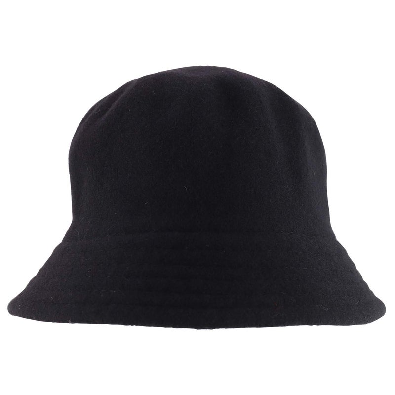 Armycrew Wool Winter Bucket Hat with Stitches on The Brim - Black - Image 2