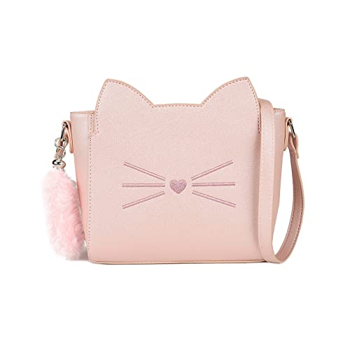 AFKOMST Small Crossbody Purses for Teen Girls,Cute Cat Girl Purse with Pendant PU Leather Shoulder Bags and Cross Body Handbags - Image 1
