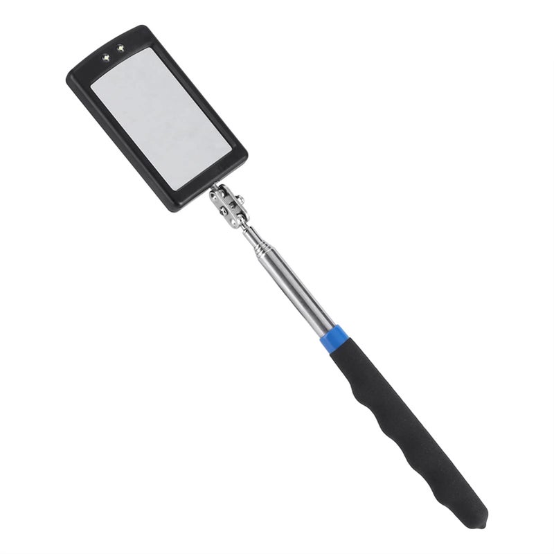 Telescoping Inspection Mirror with LED Light Flexible Adjustable 360 Swivel 5x8cm Alloy Steel ABS Plastic - Image 2