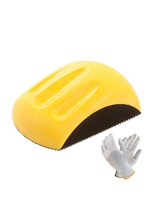 Digital Craft Digital Craft Handing Disc Holder Sandpaper Backing Polishing Pad Hand Grinding Block Hand Sanding Block 150mm Discs Hand Gloves  - Image 1