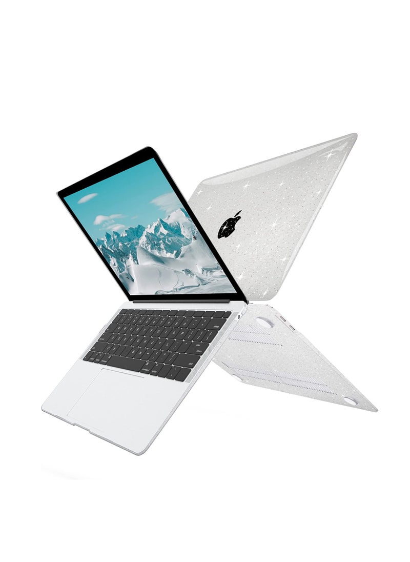Generic - 3 in 1 For MacBook Pro 13 Inch Case 2022 2021 2020 2019 2018 2017 2016 Release A2338 M1 M2 A2289 A2251 A2159 A1989 A1706, Sparkly Hard Shell Cover +Keyboard Cover + Screen Protector--Glitter Clear - Image 1