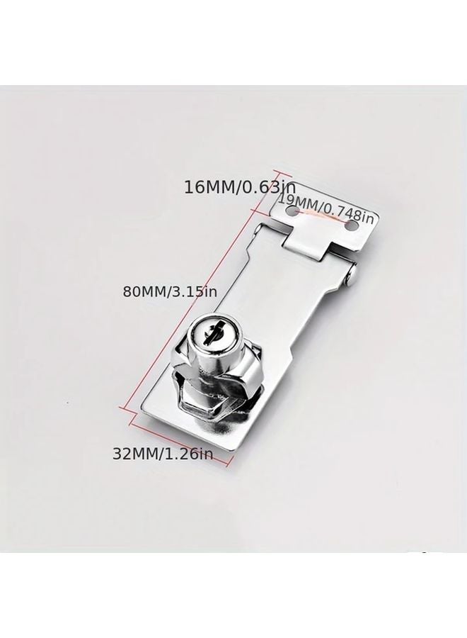 Bronze 2pcs 3inch Stainless Steel Keyed Hasp Lock With Keys For Doors Cabinets - Image 3