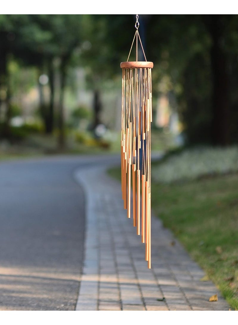 jaexest Wind Chimes Outdoor Large Wind Chimes 36 inches Garden Chimes with Aluminum Alloy Tubes and S Hook for Party Garden Patio Gift and Indoor Decor (Gold) - Image 4