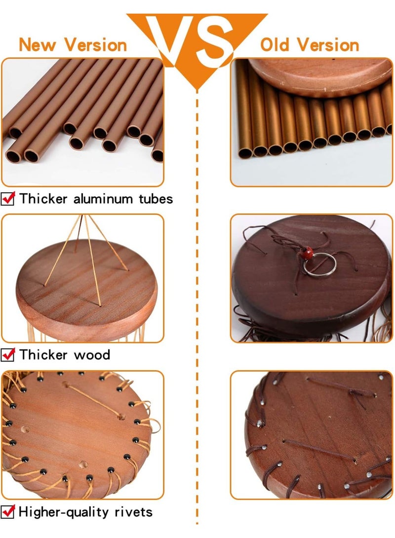 jaexest Wind Chimes Outdoor Large Wind Chimes 36 inches Garden Chimes with Aluminum Alloy Tubes and S Hook for Party Garden Patio Gift and Indoor Decor (Gold) - Image 2