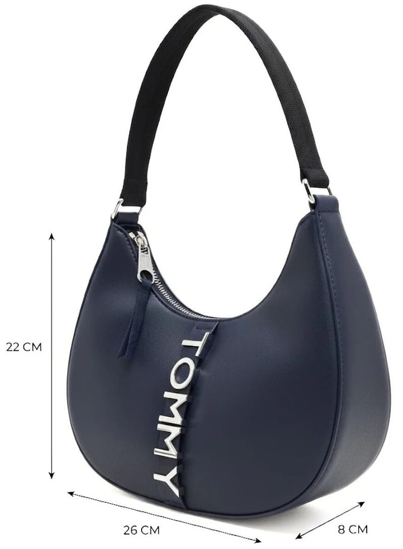 Tommy Hilfiger Denim Tommy Hilfiger Navy Women Shoulder Bag Aw0Aw16510 - Image 4