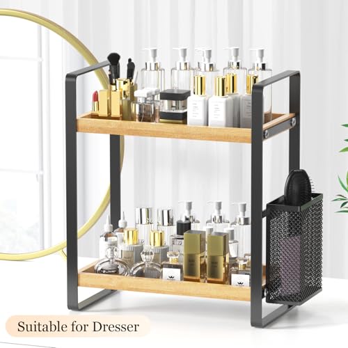 LEMIKKLE Bathroom Counter Organizer with Basket, Bathroom Organizers and Storage,Skincare Organizers for Vanity,Storage Organizers for Bathroom, Kitchen, Dresser - Image 2