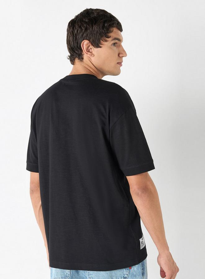 Starter Print Crew Neck T-shirt with Short Sleeves - Image 3