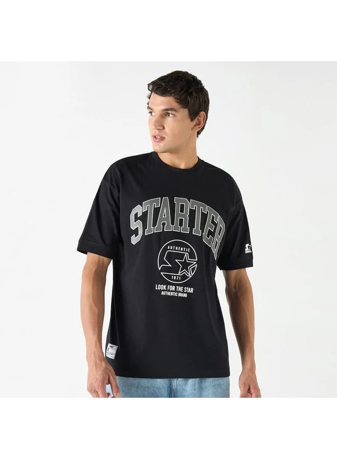 STARTER Starter Print Crew Neck T-shirt with Short Sleeves