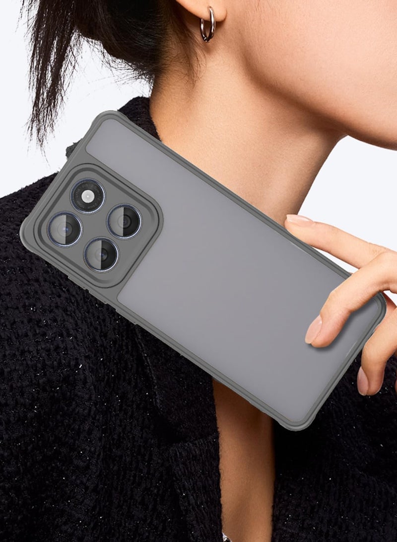 Wtech Motorola Edge 70 5G 2025 Hybrid TPU Silicone with Raised Camera Slim Armour Case Cover (MCAPSA) - Clear/Grey - Image 3