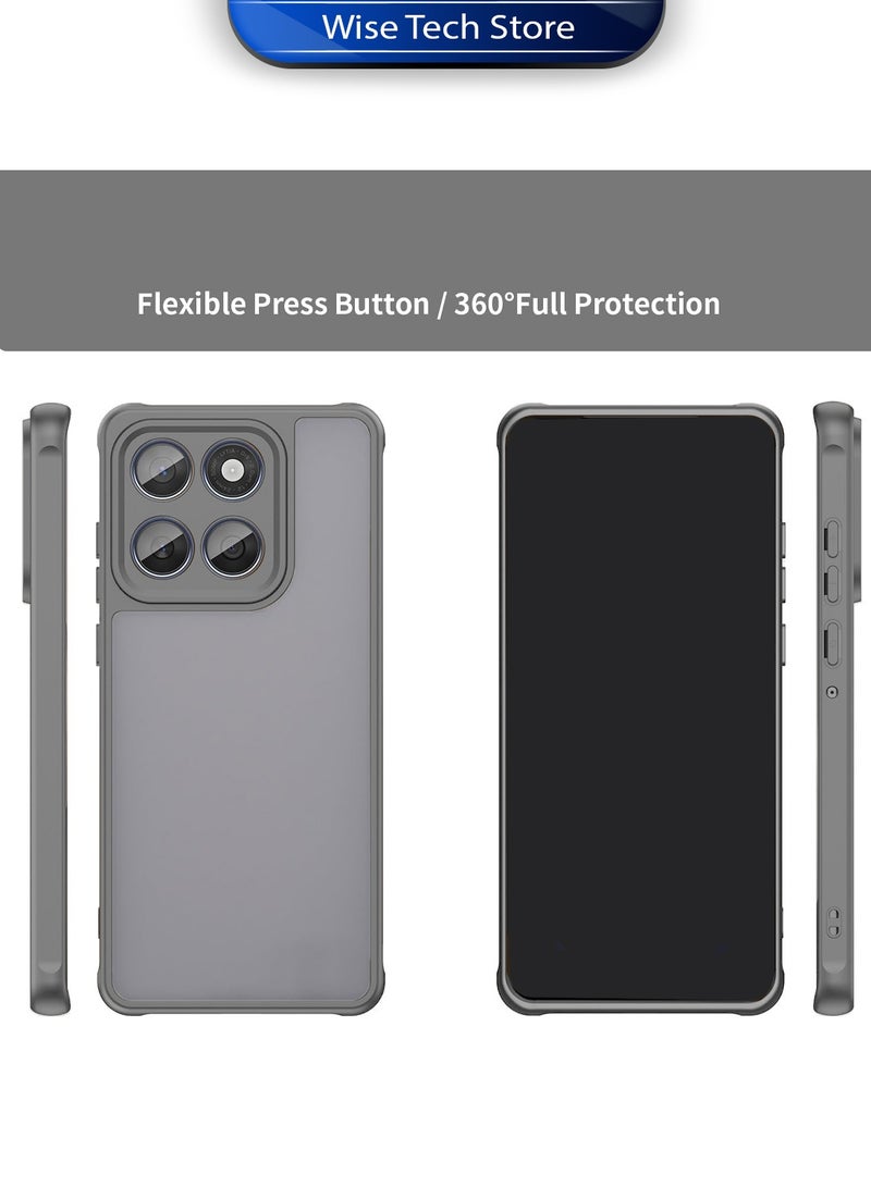 Wtech Motorola Edge 70 5G 2025 Hybrid TPU Silicone with Raised Camera Slim Armour Case Cover (MCAPSA) - Clear/Grey - Image 5