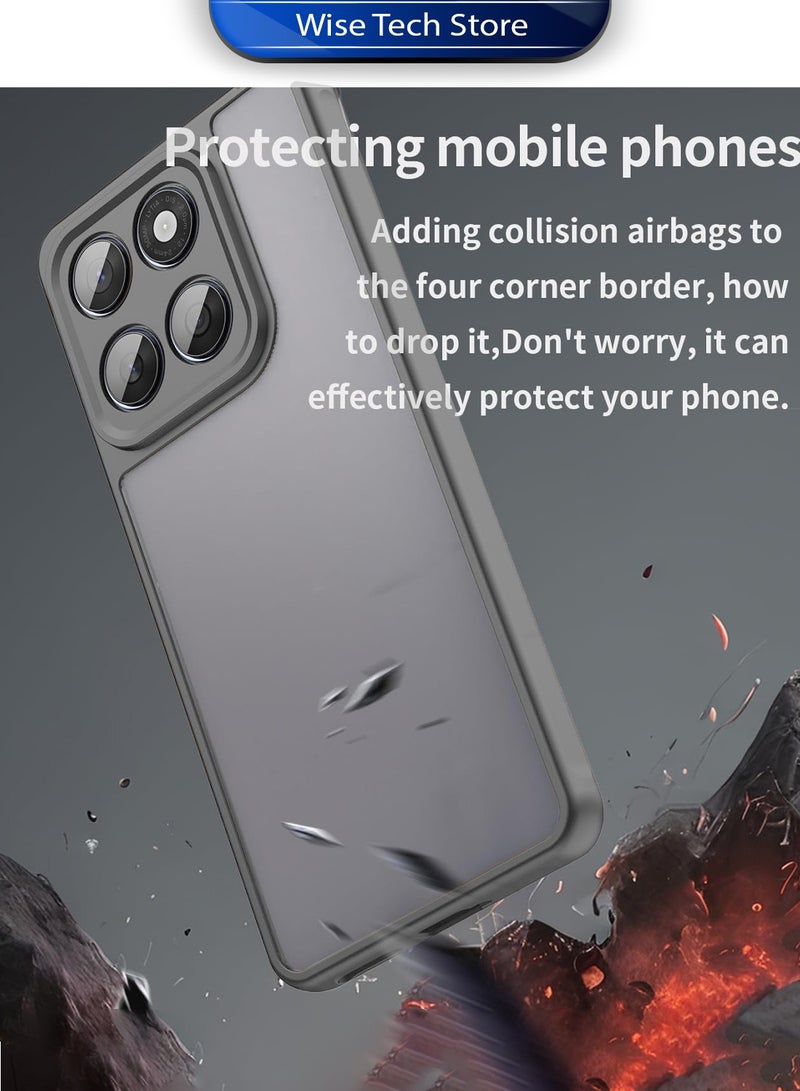 Wtech Motorola Edge 70 5G 2025 Hybrid TPU Silicone with Raised Camera Slim Armour Case Cover (MCAPSA) - Clear/Grey - Image 2