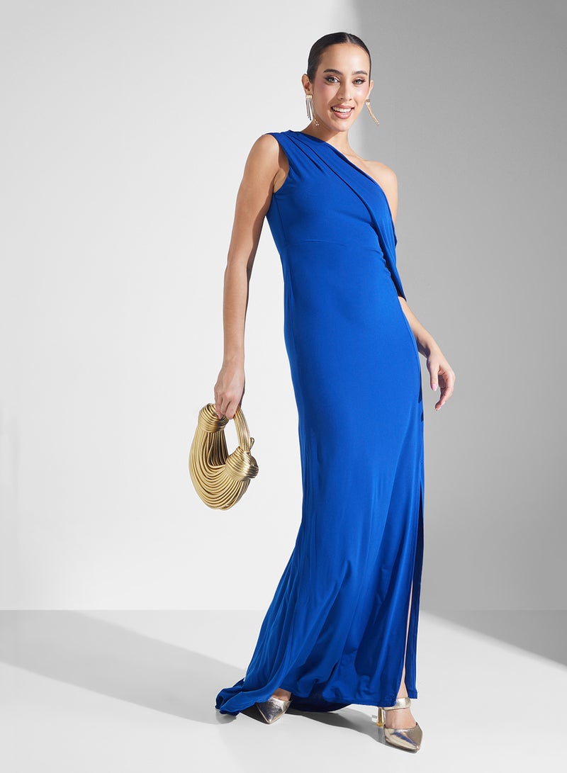 Ella Limited Edition Cobalt One-Shoulder Dress  - Image 4