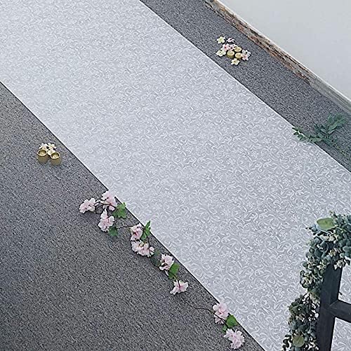 BalsaCircle 50 feet White Lace Floral Aisle Runner  Wedding Ceremony Engagement Party Reception Events Bridal Shower Decorations - Image 3
