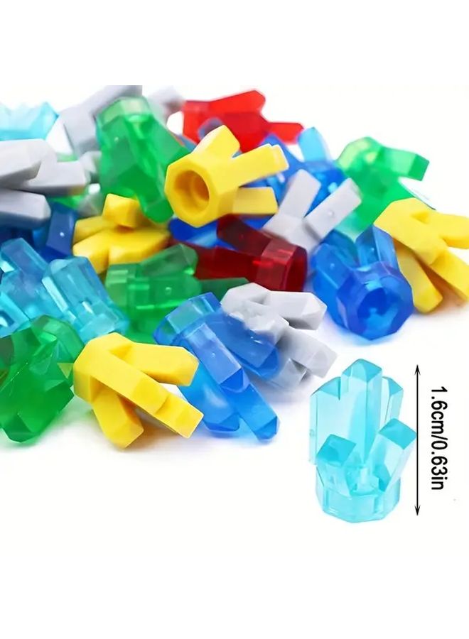 6pcs Yellow Crystal Stone Synthetic Gemstone Parts For Scene Building Toy Accessories - Image 1