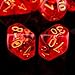 Haxtec Red DND Dice Set 7PCS Filled Resin Polyhedral DD Dice WIridescent Mylar Inclusion Role Playing Dice Compatible with Dungeons and Dragons Gift - Image 4
