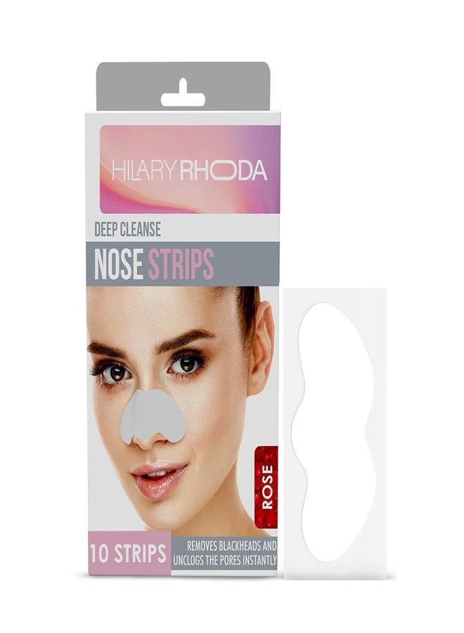 Hilary Rhoda Rose Nose Strips Pack of 10 Strips for Blackhead & Whitehead Remover | Deep Cleansing Pore Strips for Nose | Oil Control Formula - Image 1