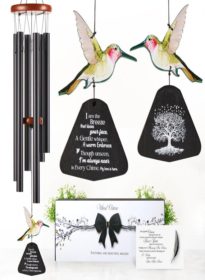 Captain Decor 32 Inch Hummingbird Memorial Wind Chimes Outdoor, Sympathy Gifts for Loss of Loved One, Memorial Gifts for Loss of Mom, Sympathy Wind Chimes for Mother, Father, Brother, Sister - Image 1