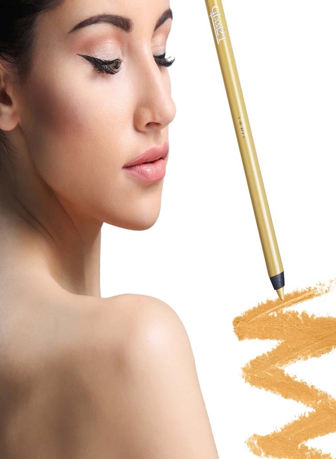 جلام 21 كحل جلام 21 عالي التأثير يدوم طويلاً مع مبراة | لون غني يدوم طويلاً | ذهبي - Image 5