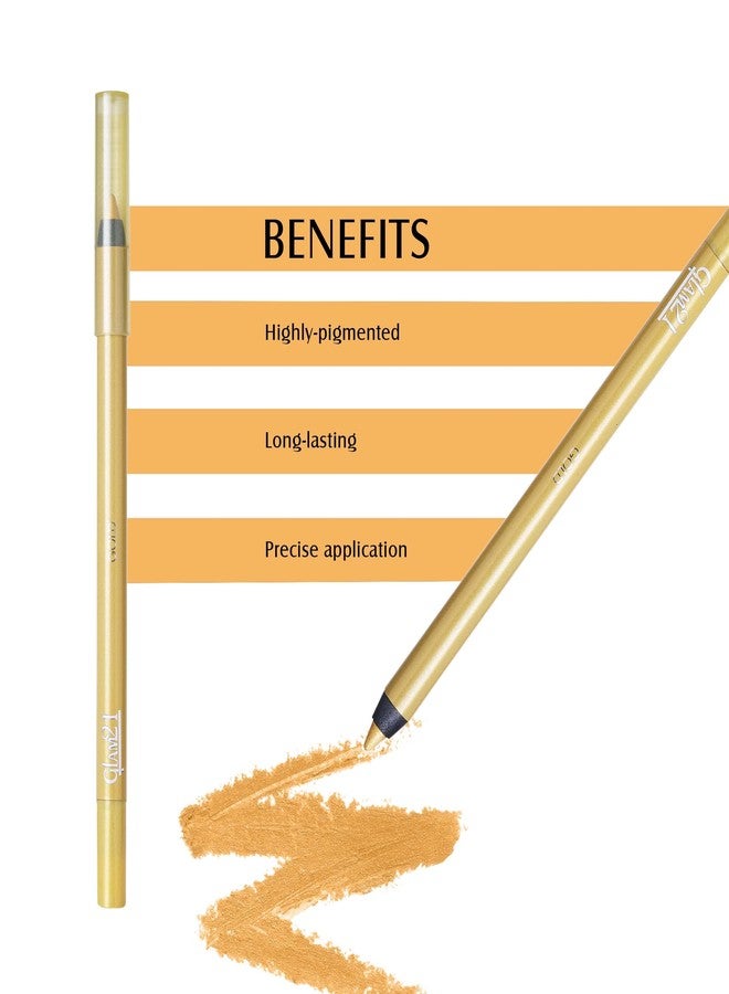 جلام 21 كحل جلام 21 عالي التأثير يدوم طويلاً مع مبراة | لون غني يدوم طويلاً | ذهبي - Image 4