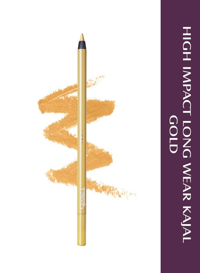 جلام 21 كحل جلام 21 عالي التأثير يدوم طويلاً مع مبراة | لون غني يدوم طويلاً | ذهبي - Image 3