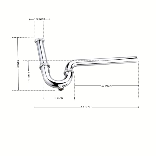 NEW WARE Bottle Trap P Trap Type CP Chrome Plated for Bathroom and Kitchen Sink Drain - Image 4