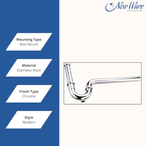 NEW WARE Bottle Trap P Trap Type CP Chrome Plated for Bathroom and Kitchen Sink Drain - Image 5