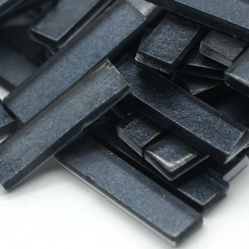 SWEVEN ART STUDIO Sweven Art Mosaic Tiles 10x40mm Size Pipes 4mm Thick Glitter Grey Color Pack of 200Gms  - Image 3