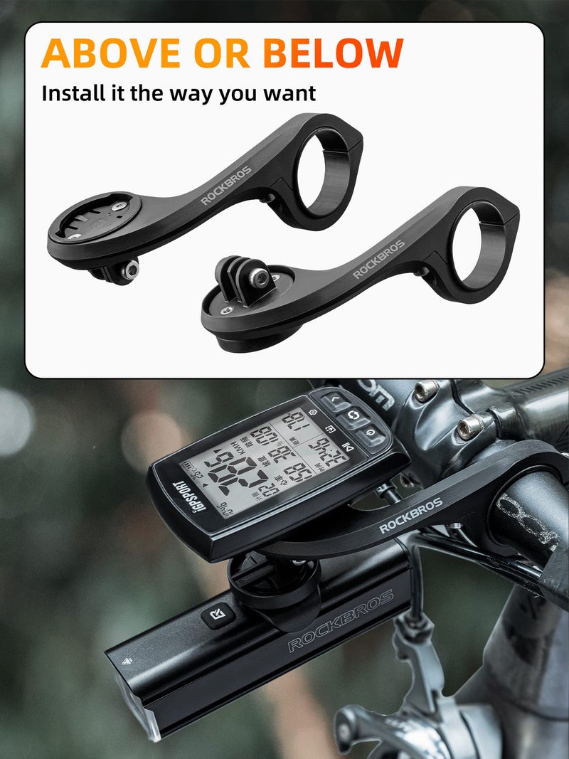 ROCKBROS Out Front Mount Compatible with Garmin, iGPSPORT - Bike Handlebar 1.26’’-1.38’’/ 32-35mm - Image 5