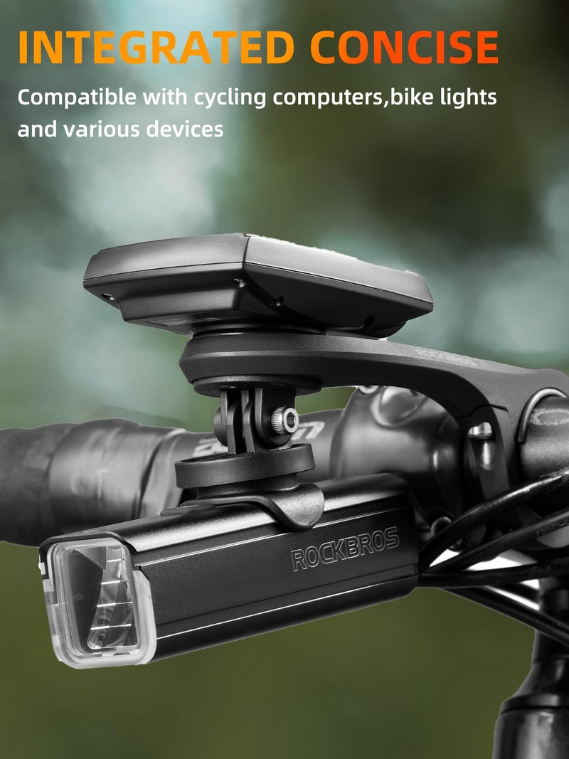 ROCKBROS Out Front Mount Compatible with Garmin, iGPSPORT - Bike Handlebar 1.26’’-1.38’’/ 32-35mm - Image 2