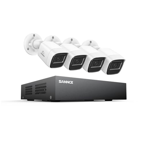 SANNCE 8CH 1080P Home Surveillance Camera System and 4 * 1080P TVI Weatherproof CCTV Cameras,Easy Remote Access, Wired Security Camera System Outdoor - Image 1